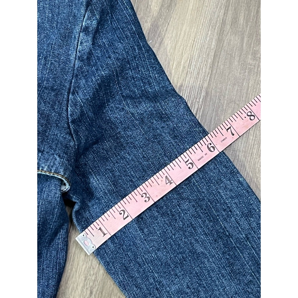 Vintage Juicy Couture Trench Coat Womens Large Denim Double Breasted Y2K - Picture 8 of 16